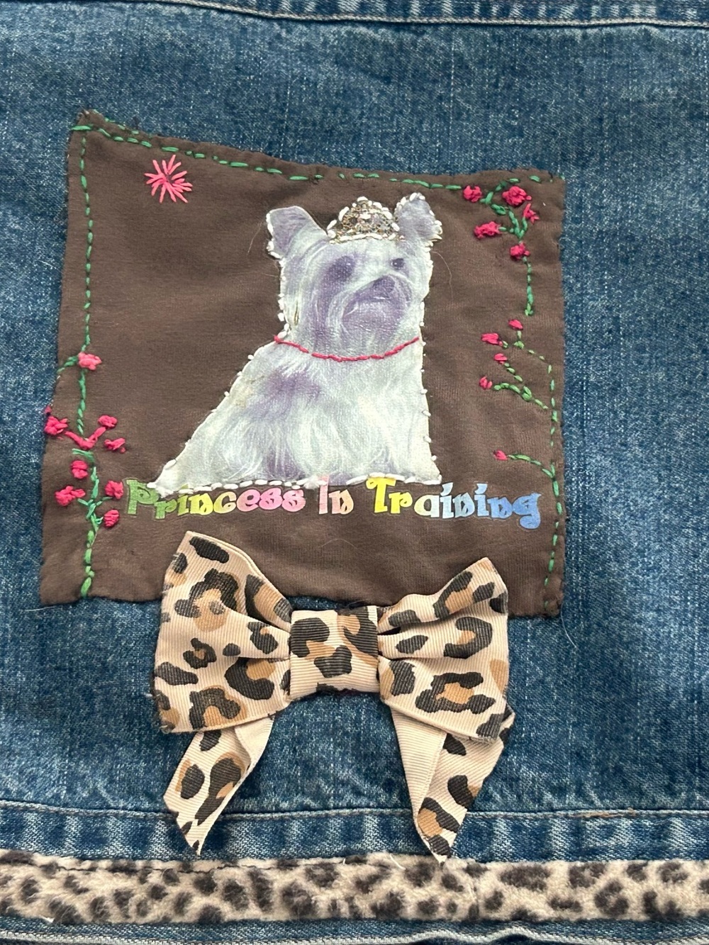 Denim jacket yorkie girl 24 months